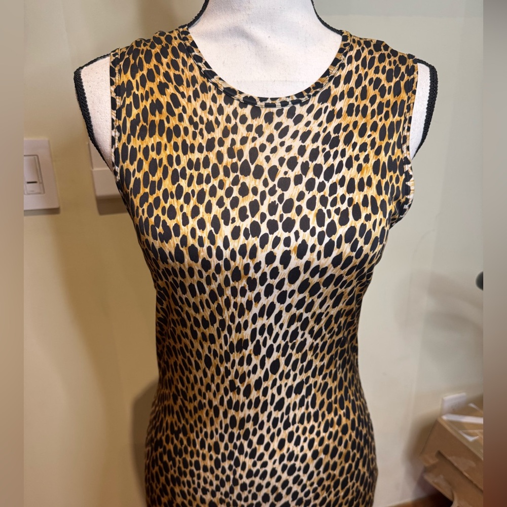 Dolce & Gabbana leopard print stretch pencil dress 46 USA Sz 10 - Picture 4 of 16